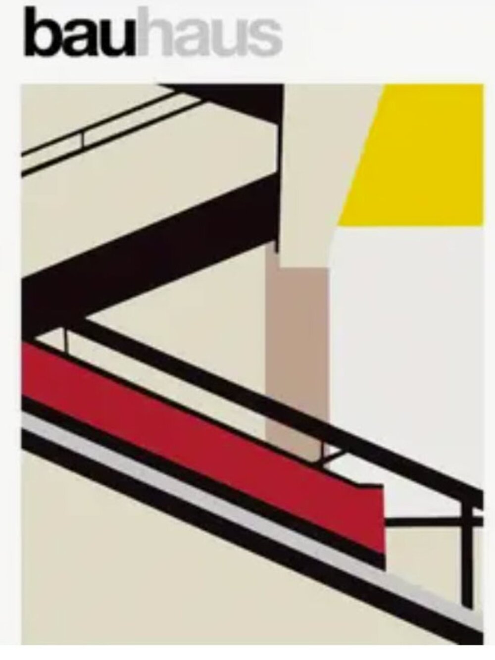 Bauhaus Style Abstract Art Print – 11.8” x 15.7” (Unframed)